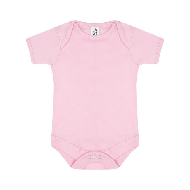 Light Pink - Front - Casual Classics Baby Bodysuit