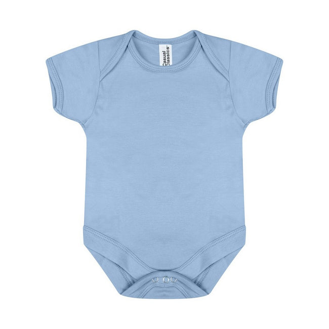 Light Blue - Front - Casual Classics Baby Bodysuit