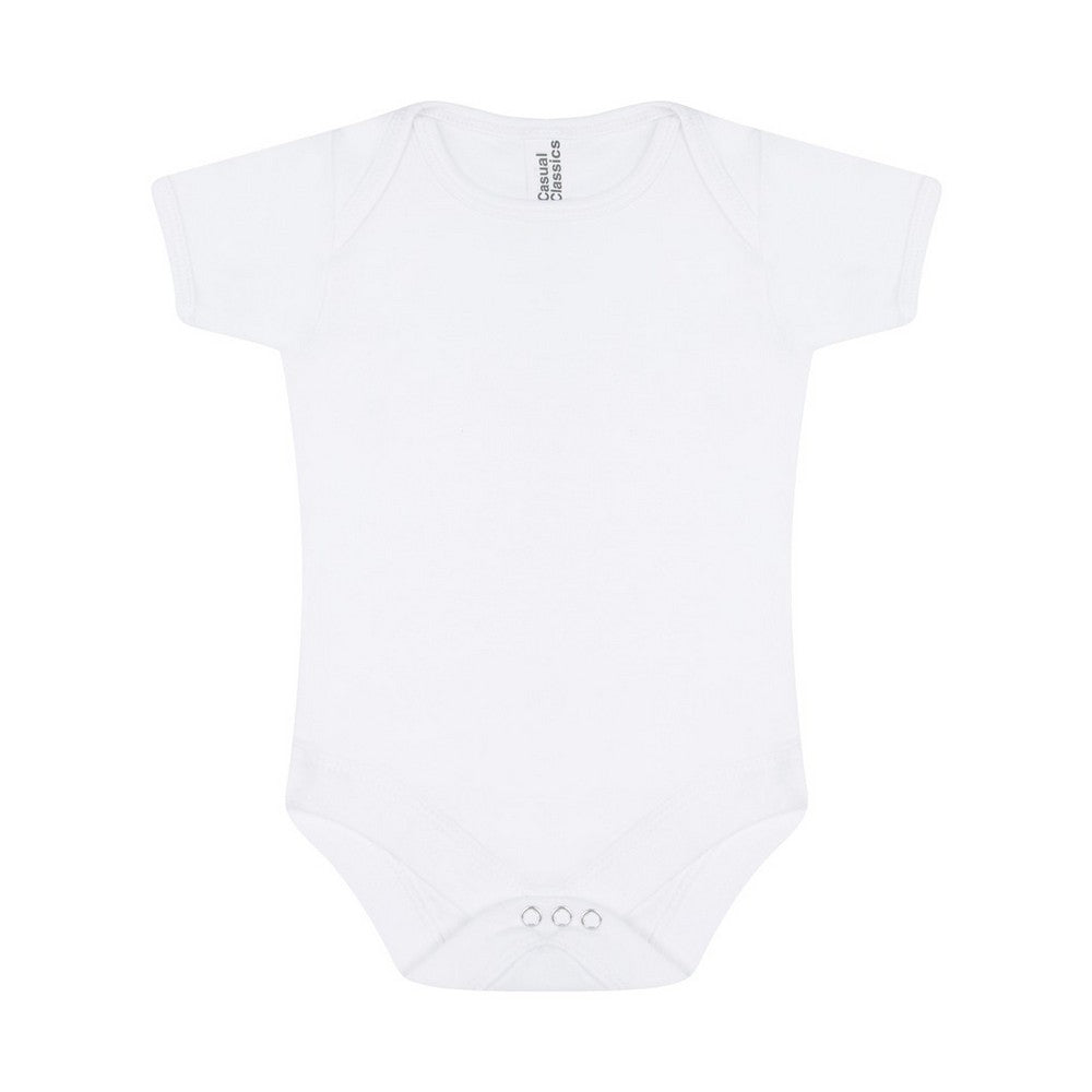 White - Front - Casual Classics Baby Bodysuit