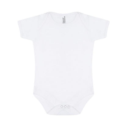 White - Front - Casual Classics Baby Bodysuit