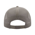 Grey - Back - Atlantis Rapper Faux Suede 5 Panel Trucker Cap