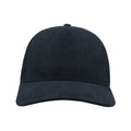 Navy - Side - Atlantis Rapper Faux Suede 5 Panel Trucker Cap