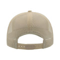 Beige - Back - Atlantis Rapper Faux Suede 5 Panel Trucker Cap