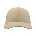 Beige - Side - Atlantis Rapper Faux Suede 5 Panel Trucker Cap