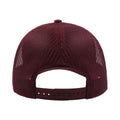 Burgundy - Back - Atlantis Rapper Faux Suede 5 Panel Trucker Cap