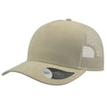 Beige - Front - Atlantis Rapper Faux Suede 5 Panel Trucker Cap