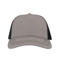 Grey-Black - Side - Atlantis Rapper Canvas 5 Panel Trucker Cap