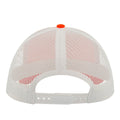 Orange-White - Back - Atlantis Rapper Canvas 5 Panel Trucker Cap