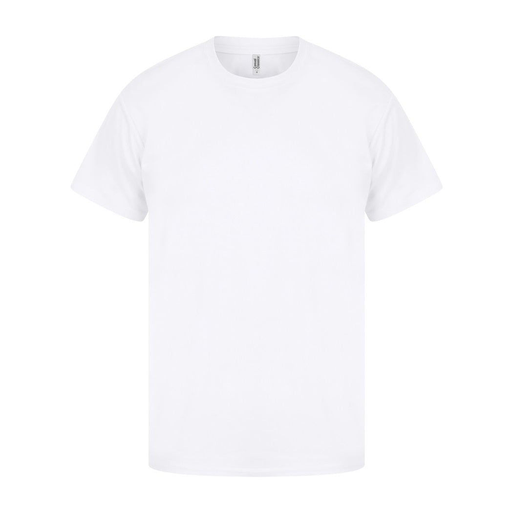 White - Front - Casual Classics Mens Original Tech T-Shirt