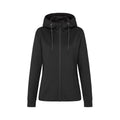 Black Opal - Front - Stedman Womens-Ladies Scuba Recycled Hooded Jacket