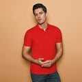 Red - Back - Casual Classic Mens Eco Spirit Organic Polo Shirt