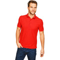 Red - Back - Casual Classics Mens Original Tech Pique Polo Shirt