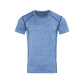 Blue Heather - Front - Stedman Mens Sports Reflective Recycled T-Shirt