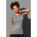 Heather - Back - Stedman Womens-Ladies Reflective Recycled Sports T-Shirt