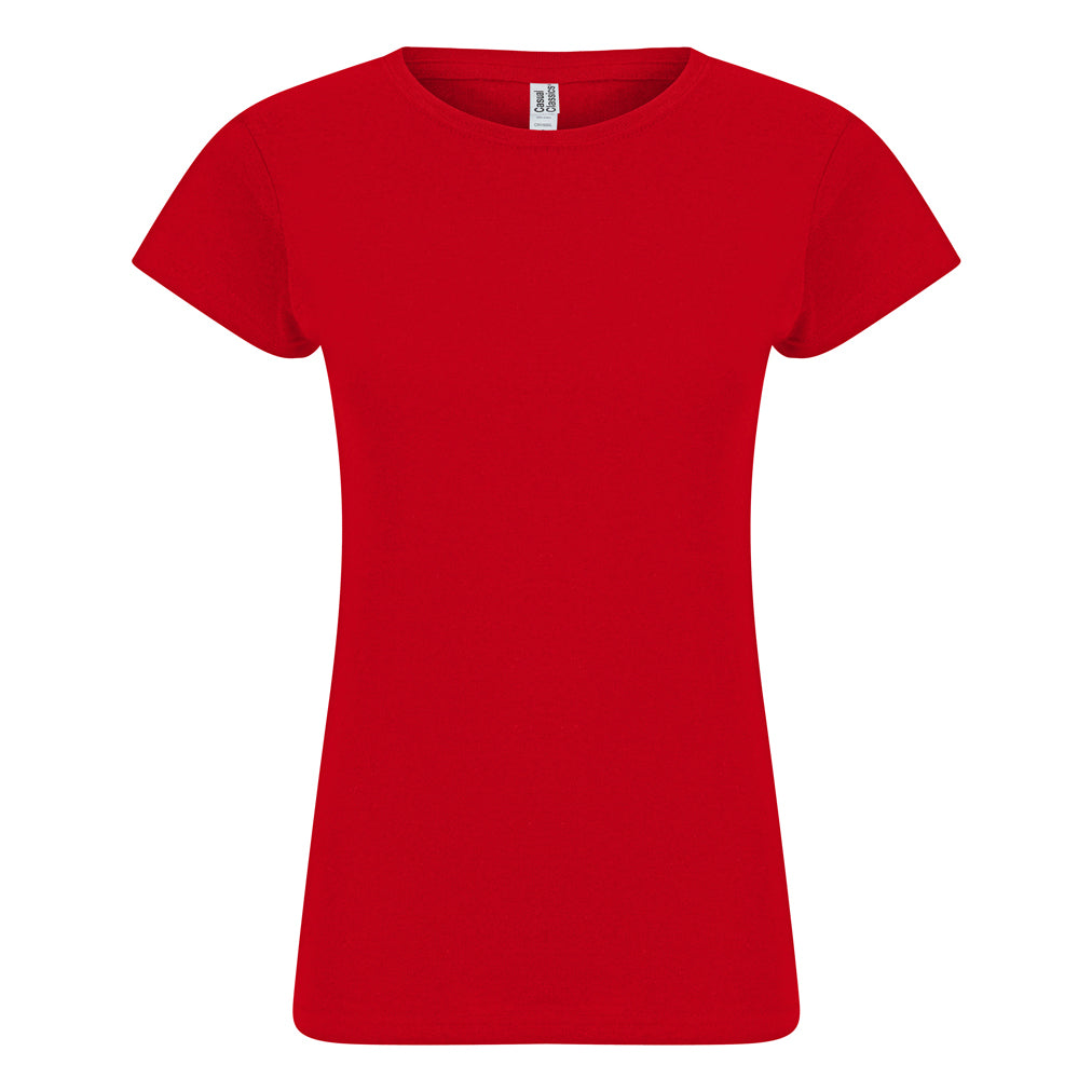 Red - Front - Casual Classic Womens-Ladies T-Shirt