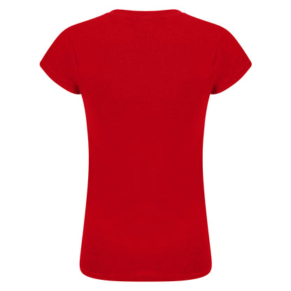 Red - Side - Casual Classic Womens-Ladies T-Shirt