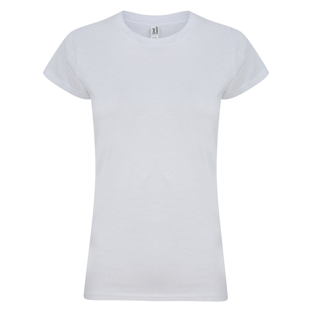 White - Front - Casual Classic Womens-Ladies T-Shirt