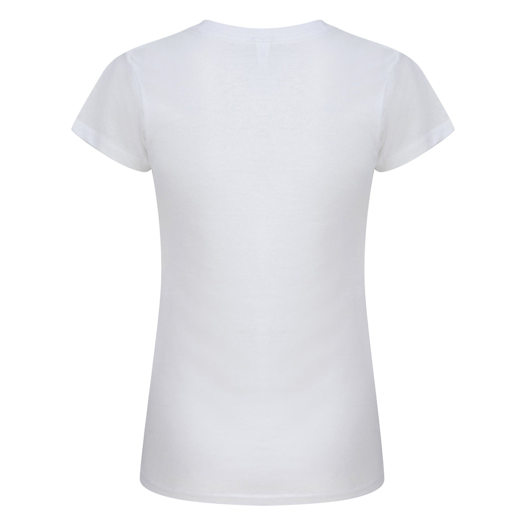 White - Back - Casual Classic Womens-Ladies T-Shirt