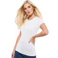 White - Side - Casual Classic Womens-Ladies T-Shirt