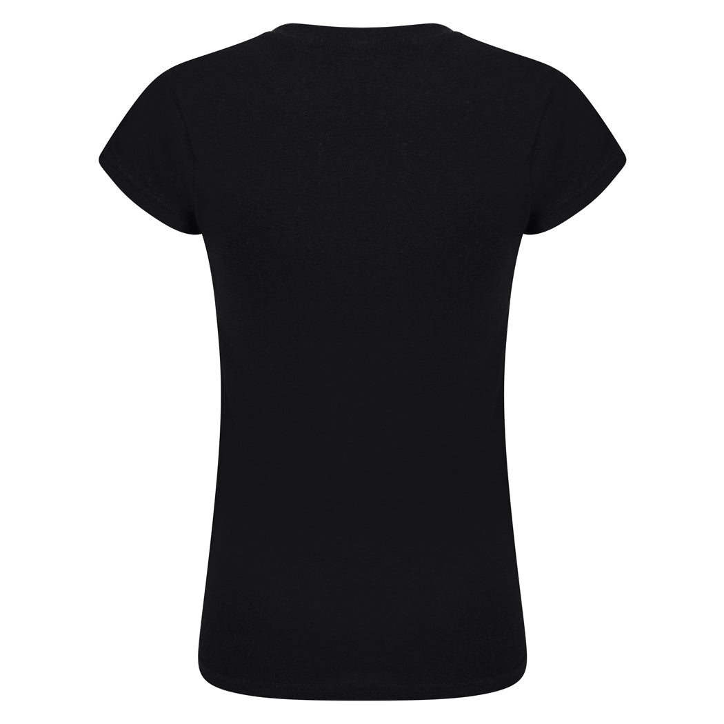 Black - Side - Casual Classic Womens-Ladies T-Shirt