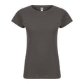 Charcoal - Front - Casual Classic Womens-Ladies T-Shirt