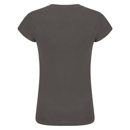 Charcoal - Side - Casual Classic Womens-Ladies T-Shirt