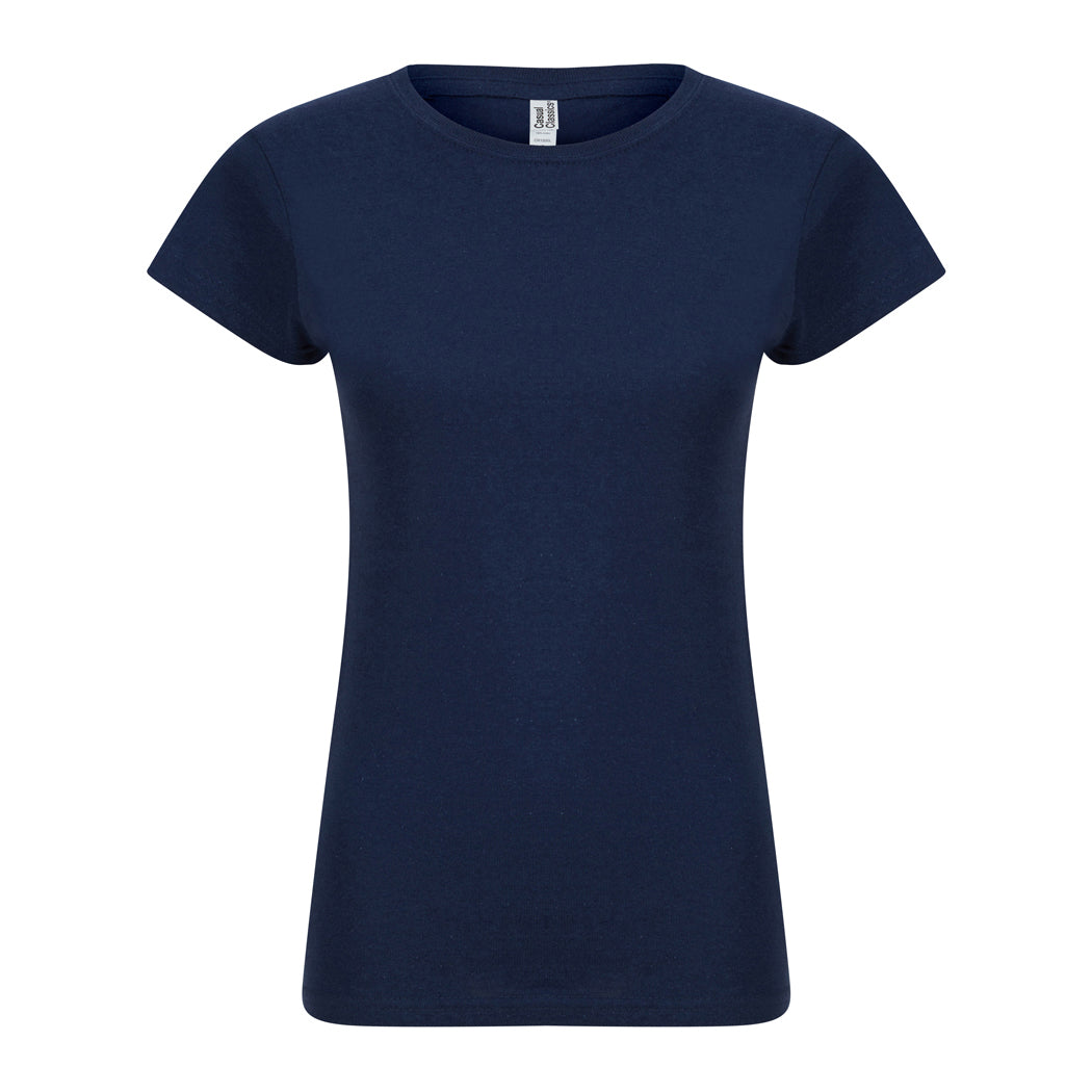 Navy - Front - Casual Classic Womens-Ladies T-Shirt