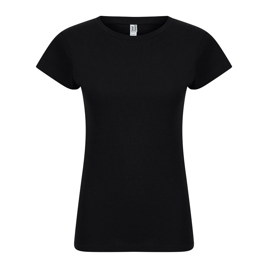 Black - Front - Casual Classic Womens-Ladies T-Shirt