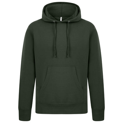 Forest Green - Front - Casual Classics Mens Ringspun Cotton Hoodie