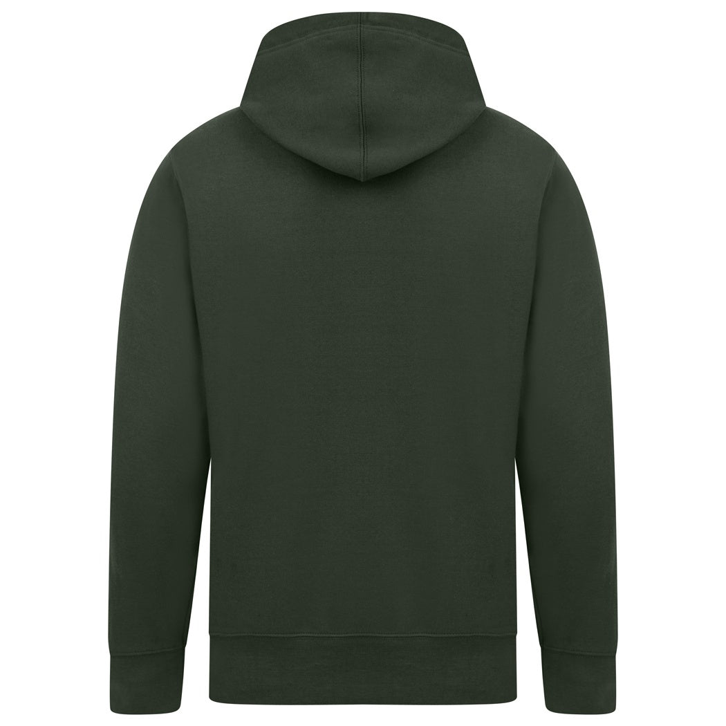 Forest Green - Back - Casual Classics Mens Ringspun Cotton Hoodie