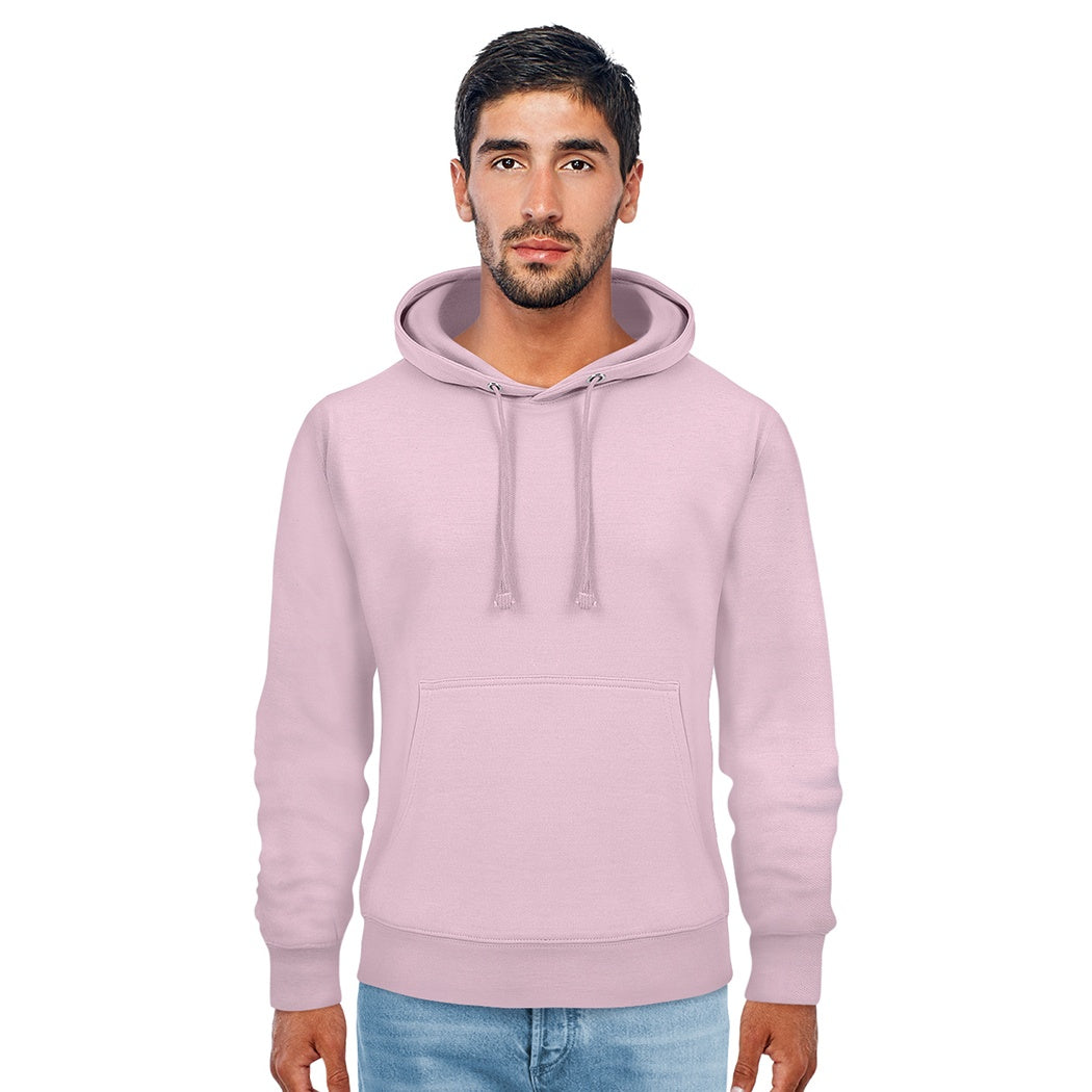Light Pink - Side - Casual Classics Mens Ringspun Cotton Hoodie