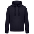 Navy - Front - Casual Classics Mens Ringspun Cotton Hoodie