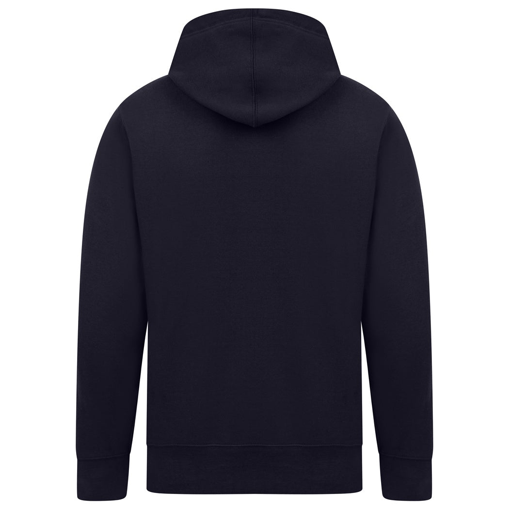 Navy - Back - Casual Classics Mens Ringspun Cotton Hoodie