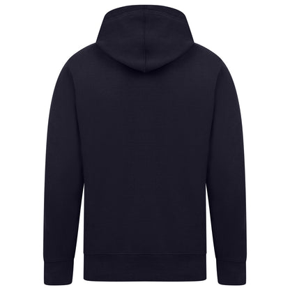 Navy - Back - Casual Classics Mens Ringspun Cotton Hoodie