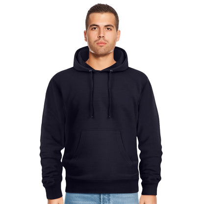 Navy - Side - Casual Classics Mens Ringspun Cotton Hoodie