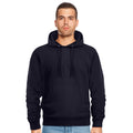 Navy - Side - Casual Classics Mens Ringspun Cotton Hoodie