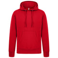 Red - Front - Casual Classics Mens Ringspun Cotton Hoodie
