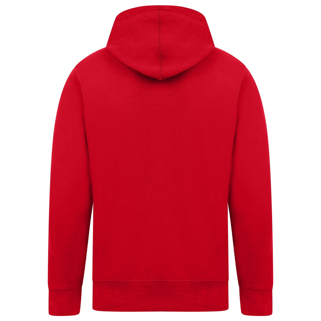 Red - Back - Casual Classics Mens Ringspun Cotton Hoodie