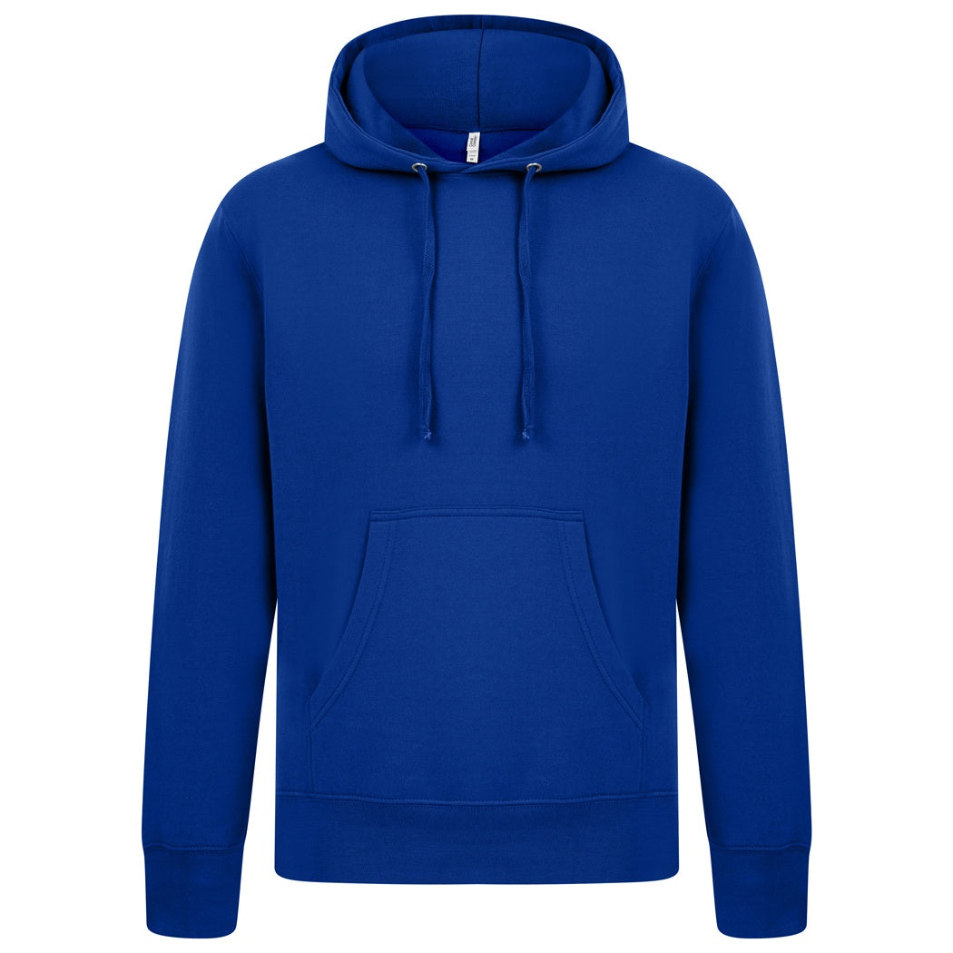 Royal Blue - Front - Casual Classics Mens Ringspun Cotton Hoodie