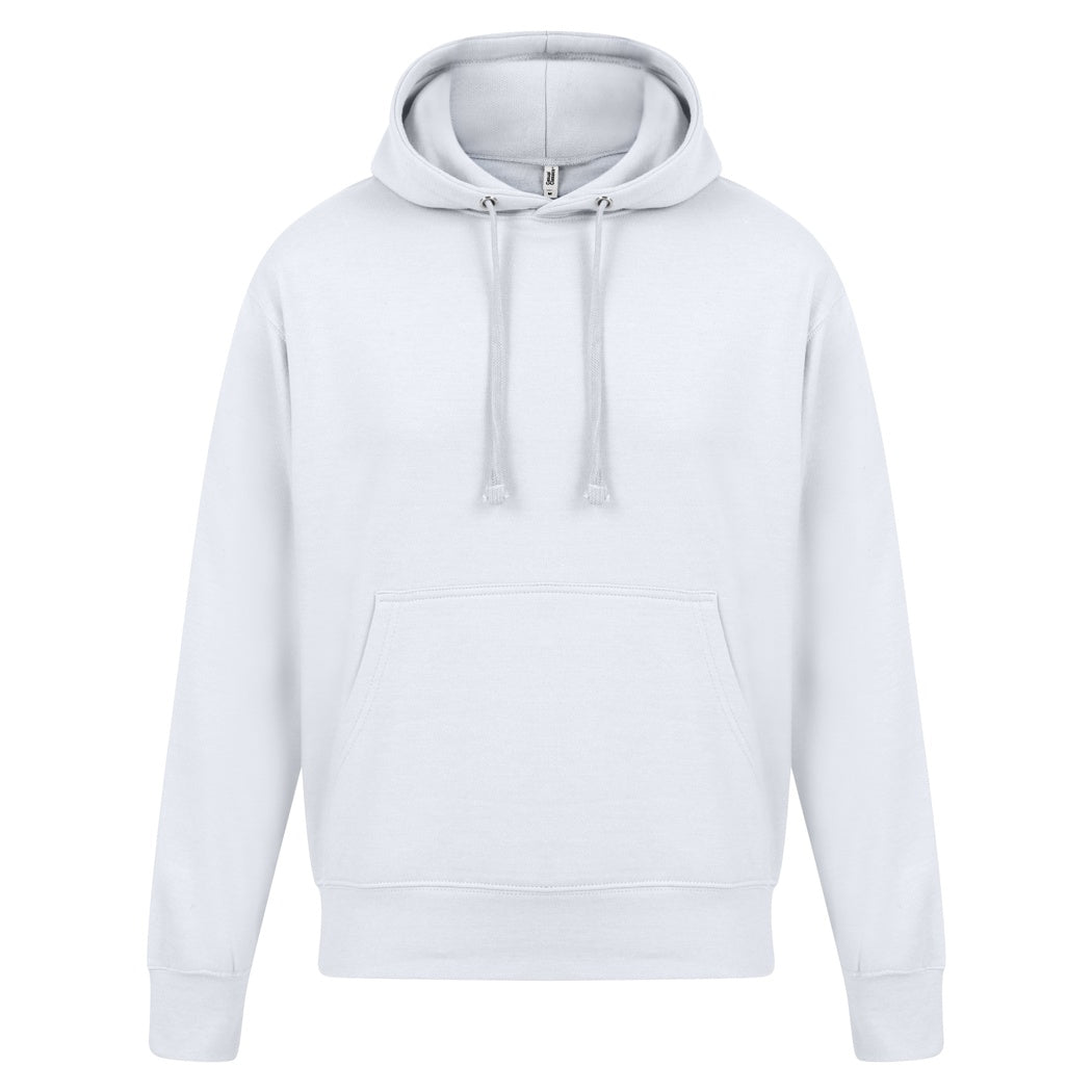 White - Front - Casual Classics Mens Ringspun Cotton Hoodie