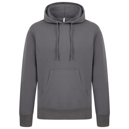 Charcoal - Front - Casual Classics Mens Ringspun Cotton Hoodie