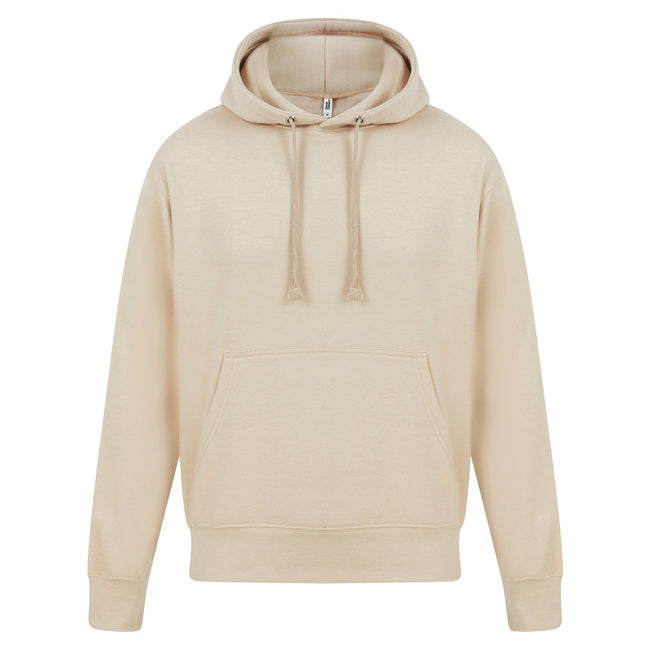 Sand - Front - Casual Classics Mens Ringspun Cotton Hoodie