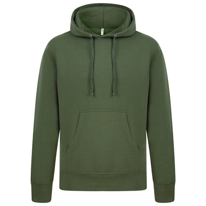 Military Green - Front - Casual Classics Mens Ringspun Cotton Hoodie