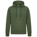 Military Green - Front - Casual Classics Mens Ringspun Cotton Hoodie