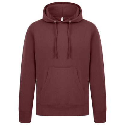 Maroon - Front - Casual Classics Mens Ringspun Cotton Hoodie