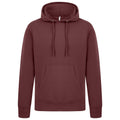Maroon - Front - Casual Classics Mens Ringspun Cotton Hoodie