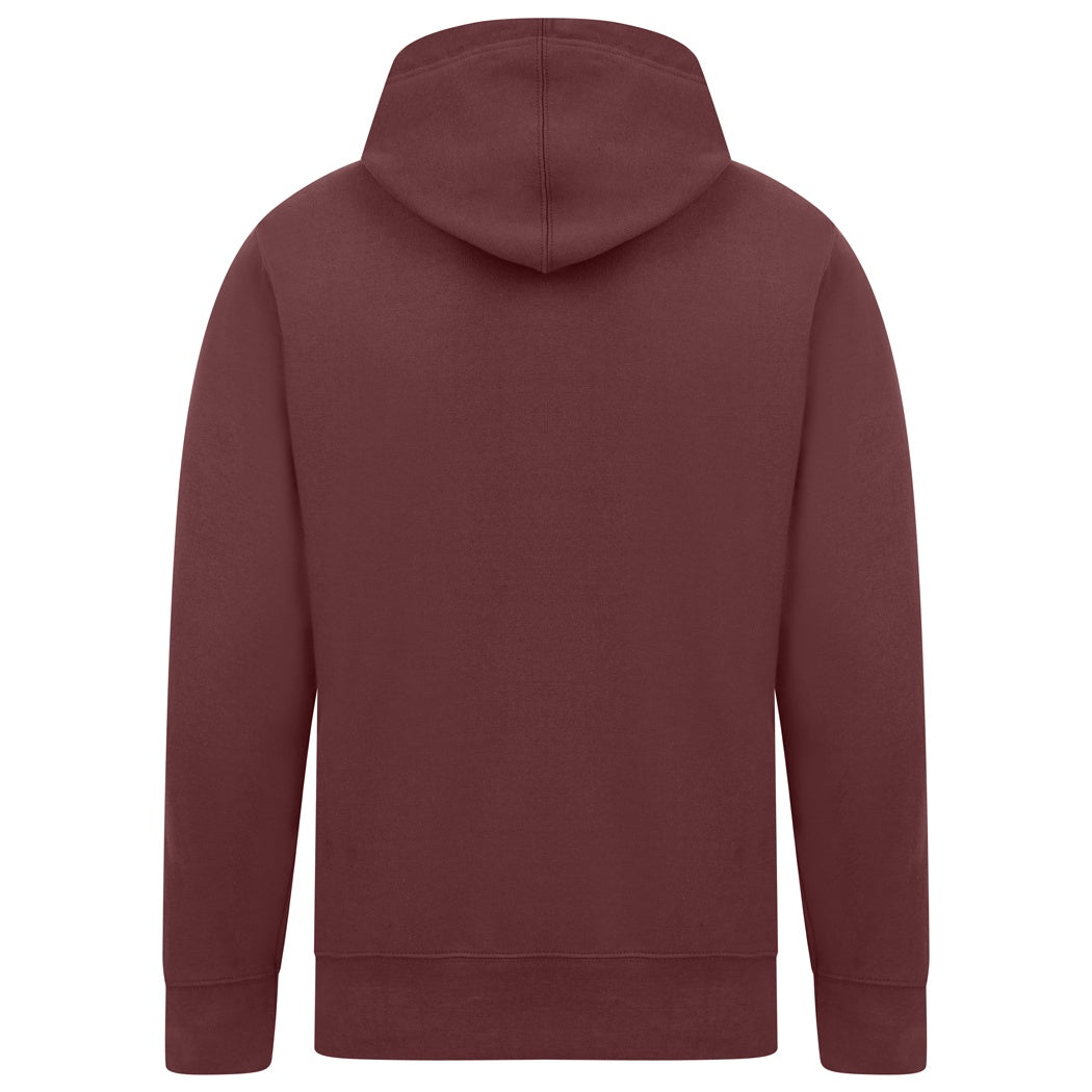 Maroon - Back - Casual Classics Mens Ringspun Cotton Hoodie