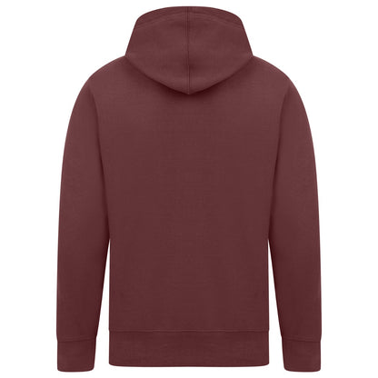 Maroon - Back - Casual Classics Mens Ringspun Cotton Hoodie