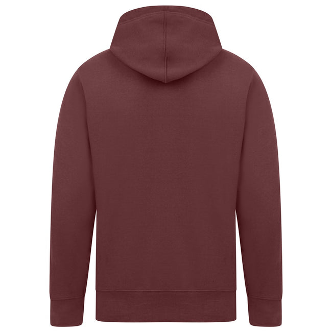 Maroon - Back - Casual Classics Mens Ringspun Cotton Hoodie