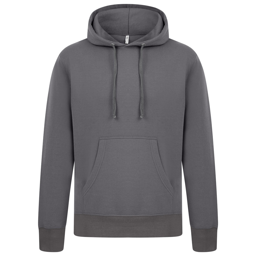 Charcoal - Front - Casual Classics Mens Ringspun Cotton Hoodie